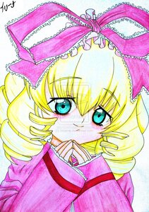 Rating: Safe Score: 0 Tags: 1girl blonde_hair blue_eyes blush bow colored_pencil_(medium) drill_hair eyebrows_visible_through_hair hair_bow hina_ichigo hinaichigo image long_sleeves looking_at_viewer marker_(medium) pink_bow smile solo traditional_media User: admin