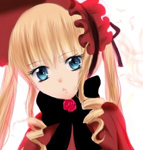Rating: Safe Score: 0 Tags: 1girl auto_tagged blonde_hair blue_eyes bow drill_hair flower image long_hair looking_at_viewer pink_flower pink_rose ringlets rose shinku sidelocks simple_background solo twin_drills twintails white_background User: admin