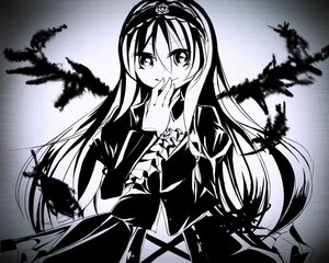 Rating: Safe Score: 0 Tags: 1girl blush dress finger_to_mouth gradient greyscale hairband hand_to_own_mouth hijiri_byakuren image long_hair long_sleeves looking_at_viewer monochrome smile solo suigintou User: admin