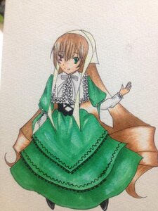 Rating: Safe Score: 0 Tags: 1girl brown_hair dress frills full_body green_dress green_eyes heterochromia image long_hair long_sleeves looking_at_viewer red_eyes solo standing suiseiseki very_long_hair User: admin