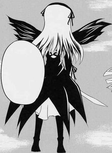 Rating: Safe Score: 0 Tags: 1girl greyscale hair_ribbon image long_hair monochrome ribbon solo suigintou User: admin