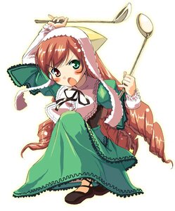 Rating: Safe Score: 0 Tags: 1girl :o artist_request bangs blush brown_hair corset dress drill_hair frills full_body green_dress green_eyes hat heterochromia holding image kneeling lolita_fashion long_hair long_sleeves looking_at_viewer open_mouth red_eyes rozen_maiden shoes simple_background solo suiseiseki twin_drills twintails very_long_hair white_background User: admin
