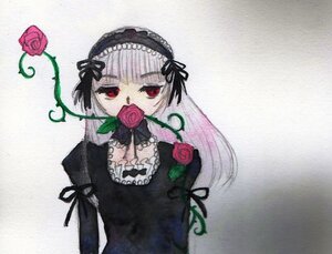 Rating: Safe Score: 0 Tags: 1girl dress flower gothic_lolita hairband image lolita_fashion long_hair looking_at_viewer pink_flower pink_rose purple_flower purple_rose red_eyes red_flower red_rose ribbon rose solo suigintou thorns upper_body vines User: admin