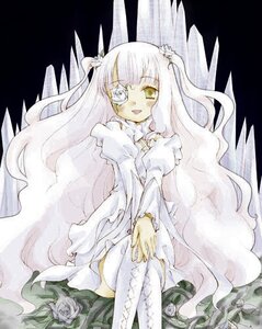 Rating: Safe Score: 0 Tags: 1girl boots dress flower flower_eyepatch frills image kirakishou long_hair long_sleeves lowres rose rozen_maiden sitting smile solo takano_natsuki thigh_boots thighhighs two_side_up very_long_hair white_flower white_hair white_rose User: admin