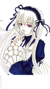 Rating: Safe Score: 0 Tags: 1girl bangs dress frills hairband image juliet_sleeves long_hair long_sleeves looking_at_viewer puffy_sleeves red_eyes ribbon simple_background solo suigintou upper_body white_background User: admin