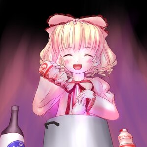 Rating: Safe Score: 0 Tags: 1girl :d ^_^ blonde_hair blush bottle closed_eyes cup hat hinaichigo image long_sleeves open_mouth short_hair smile solo table upper_body User: admin