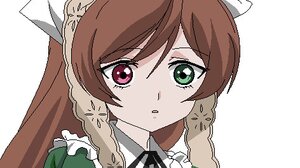 Rating: Safe Score: 0 Tags: 1girl bangs braid brown_hair eyebrows_visible_through_hair frills green_eyes heterochromia image long_hair looking_at_viewer portrait red_eyes simple_background solo suiseiseki twin_braids white_background User: admin