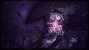 Rating: Safe Score: 0 Tags: 1girl black_wings dress feathers flower frilled_sleeves frills hairband image long_hair long_sleeves rose silver_hair solo suigintou very_long_hair wings User: admin