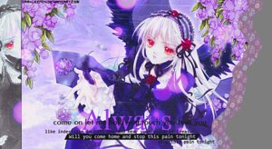 Rating: Safe Score: 0 Tags: 1girl dress flower frills hairband image long_hair long_sleeves looking_at_viewer red_eyes ribbon silver_hair solo suigintou wings User: admin