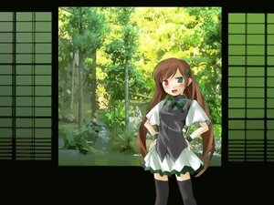 Rating: Safe Score: 0 Tags: 1girl :d black_legwear blush bow brown_hair green_eyes hair_ornament hand_on_hip hands_on_hips heterochromia image letterboxed long_hair looking_at_viewer open_mouth pleated_skirt red_eyes school_uniform skirt smile solo suiseiseki thighhighs very_long_hair zettai_ryouiki User: admin