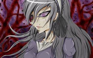 Rating: Safe Score: 0 Tags: 1girl auto_tagged blood dress hair_ribbon hairband image long_hair purple_eyes ribbon silver_hair solo suigintou User: admin