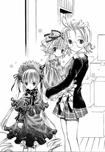 Rating: Safe Score: 0 Tags: 3girls blush dress glasses greyscale hairband hinaichigo image long_hair long_sleeves looking_at_viewer monochrome multiple_girls pair ribbon sakurada_nori shinku skirt standing twintails very_long_hair User: admin