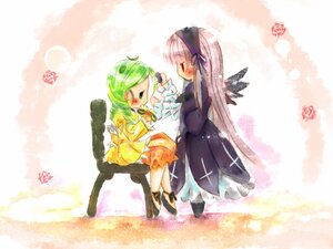 Rating: Safe Score: 0 Tags: 2girls blush dress green_hair image kanaria long_hair multiple_girls pair sitting suigintou yuri User: admin