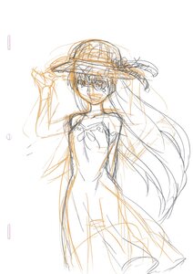 Rating: Safe Score: 0 Tags: 1girl barasuishou image long_hair looking_at_viewer monochrome see-through sketch solo striped User: admin