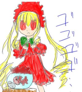 Rating: Safe Score: 0 Tags: 1girl blonde_hair bonnet closed_mouth dress frills image long_hair long_sleeves looking_at_viewer red_dress shinku sidelocks simple_background solo standing traditional_media twintails very_long_hair white_background User: admin