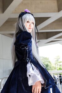 Rating: Safe Score: 0 Tags: 1girl bangs black_dress blurry blurry_background closed_mouth depth_of_field dress hairband long_hair long_sleeves looking_at_viewer photo solo standing suigintou User: admin
