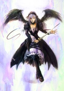 Rating: Safe Score: 0 Tags: 1girl bad_id bad_pixiv_id black_wings boots choker dress frills hairband hayaken_sarena image long_sleeves photoshop_(medium) ribbon rozen_maiden solo standing suigintou sword thighhighs weapon wings yellow_eyes User: admin
