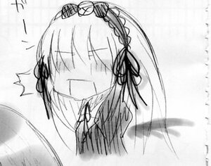 Rating: Safe Score: 0 Tags: 1girl bangs bare_shoulders braid closed_mouth crown dress eyebrows_visible_through_hair greyscale hair_ornament hair_ribbon image long_hair mini_crown monochrome ribbon solo suigintou User: admin