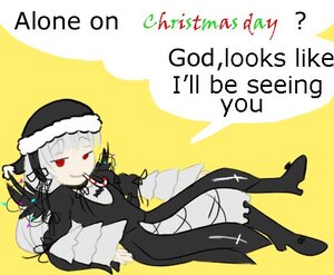 Rating: Safe Score: 0 Tags: 1girl boots dress hat image long_hair long_sleeves red_eyes santa_hat smile solo suigintou yellow_background User: admin