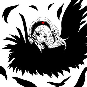 Rating: Safe Score: 0 Tags: 1girl auto_tagged black_wings dress feathered_wings feathers floating_hair greyscale hairband image lolita_hairband long_hair looking_at_viewer monochrome simple_background solo suigintou white_background wings User: admin