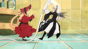 Rating: Safe Score: 0 Tags: 2girls blonde_hair dress hat image long_hair long_sleeves multiple_girls pair shinku standing suigintou very_long_hair wings User: admin