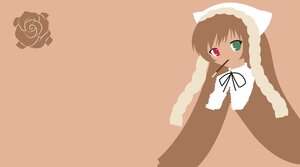 Rating: Safe Score: 0 Tags: 1girl black_ribbon brown_hair dress green_eyes heterochromia image long_hair long_sleeves looking_at_viewer red_eyes ribbon simple_background solo suiseiseki User: admin