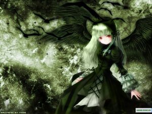 Rating: Safe Score: 0 Tags: 1girl artist_name bangs black_wings blonde_hair dress expressionless frilled_sleeves frills image long_hair long_sleeves looking_at_viewer outdoors red_eyes ribbon solo suigintou tree very_long_hair wings User: admin