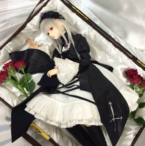 Rating: Safe Score: 0 Tags: 1girl doll dress flower frills long_hair long_sleeves rose solo suigintou sword weapon User: admin
