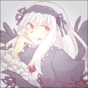 Rating: Safe Score: 0 Tags: 1girl bangs black_dress black_ribbon blush dress eyebrows_visible_through_hair flower frilled_sleeves frills gothic_lolita hairband image juliet_sleeves lolita_fashion long_hair long_sleeves looking_at_viewer puffy_sleeves ribbon rose silver_hair simple_background solo suigintou tongue tongue_out upper_body white_hair wide_sleeves wings User: admin