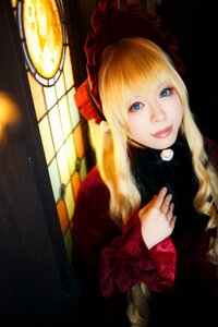 Rating: Safe Score: 0 Tags: 1girl bangs blonde_hair blue_eyes bonnet lips lolita_fashion long_hair long_sleeves looking_at_viewer shinku solo upper_body User: admin