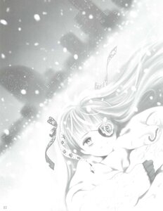 Rating: Safe Score: 0 Tags: 1girl barasuishou blurry blush depth_of_field flower greyscale hair_ribbon image long_hair looking_at_viewer monochrome snow snowing solo User: admin
