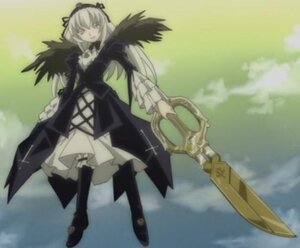 Rating: Safe Score: 0 Tags: 1girl auto_tagged black_wings boots dress frills full_body hairband holding holding_weapon image long_hair long_sleeves ribbon solo standing suigintou weapon wide_sleeves wings User: admin