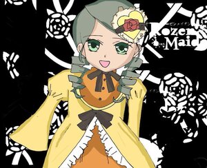 Rating: Safe Score: 0 Tags: 1girl :d bowtie dress drill_hair frills green_eyes green_hair hat image kanaria long_sleeves looking_at_viewer open_mouth smile solo twin_drills upper_body yellow_dress User: admin