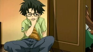 Rating: Safe Score: 0 Tags: 1boy auto_tagged black-framed_eyewear black_hair glasses image indoors one_eye_closed open_clothes open_mouth pants sakurada_jun shirt short_sleeves sitting solo spiked_hair suiseiseki User: admin