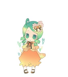 Rating: Safe Score: 0 Tags: 1girl :o ahoge blush dress drill_hair full_body green_eyes green_hair heart image kanaria long_sleeves looking_at_viewer orange_dress simple_background solo standing twin_drills white_background wings User: admin
