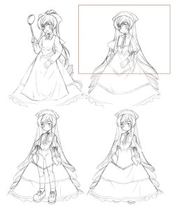 Rating: Safe Score: 0 Tags: 1girl dress eyebrows_visible_through_hair gloves habit hat head_scarf image lineart long_hair looking_at_viewer monochrome multiple_views nun smile solo standing suiseiseki very_long_hair User: admin
