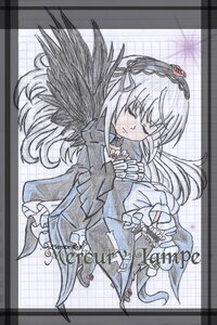 Rating: Safe Score: 0 Tags: 1girl black_dress black_wings closed_eyes dress flower frilled_sleeves frills hairband image long_hair long_sleeves ribbon rose solo suigintou wings User: admin