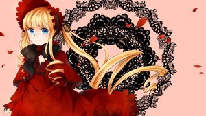 Rating: Safe Score: 0 Tags: 1girl blonde_hair blue_eyes bonnet bow dress flower image long_hair long_sleeves looking_at_viewer petals red_dress red_flower rose shinku solo twintails very_long_hair User: admin