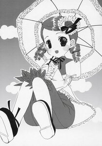 Rating: Safe Score: 0 Tags: 1girl blush dress drill_hair flower full_body greyscale hat image kanaria long_sleeves looking_at_viewer monochrome open_mouth ribbon rose sitting smile solo twin_drills twintails User: admin