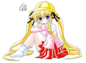 Rating: Safe Score: 0 Tags: 1girl blonde_hair blue_eyes blush hair_ribbon image long_hair long_sleeves pleated_skirt ribbon shinku sitting skirt socks solo squiggle striped striped_background twintails vertical_stripes very_long_hair User: admin