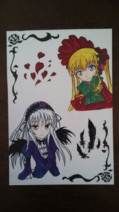 Rating: Safe Score: 0 Tags: 2girls auto_tagged blonde_hair blue_eyes bonnet bow dress flower frills green_neckwear hairband image long_hair long_sleeves looking_at_viewer multiple_girls pair rose shinku silver_hair smile suigintou traditional_media User: admin
