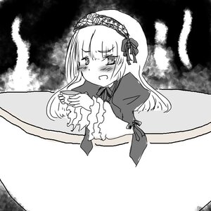 Rating: Safe Score: 0 Tags: 1girl blush dress eyebrows_visible_through_hair frills greyscale hairband image lolita_hairband long_hair long_sleeves looking_at_viewer monochrome open_mouth ribbon solo suigintou wide_sleeves wings User: admin