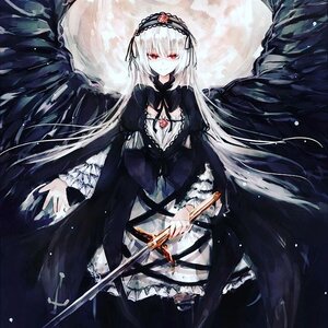 Rating: Safe Score: 0 Tags: 1girl black_dress black_ribbon black_wings closed_mouth dress feathered_wings flower frills gothic_lolita hairband holding image lolita_fashion long_hair long_sleeves looking_at_viewer neck_ribbon puffy_sleeves red_eyes rose silver_hair solo suigintou very_long_hair wings User: admin