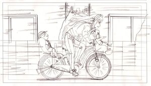 Rating: Safe Score: 0 Tags: 1girl bag bicycle bicycle_basket ground_vehicle image long_hair monochrome riding sketch solo suigintou User: admin