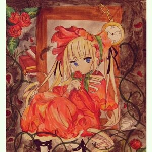 Rating: Safe Score: 0 Tags: 1girl blonde_hair blue_eyes bow chain clock dress drill_hair flower green_bow image long_hair looking_at_viewer petals red_dress red_flower red_rose rose rose_petals shinku solo thorns twin_drills twintails very_long_hair User: admin