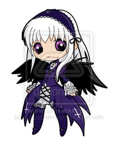 Rating: Safe Score: 0 Tags: 1girl black_wings chibi dress flower frills full_body hairband image lolita_hairband long_hair long_sleeves looking_at_viewer purple_eyes ribbon simple_background solo standing suigintou white_background wings User: admin