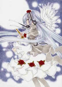 Rating: Safe Score: 0 Tags: 1girl dress flower frills hairband image long_hair long_sleeves puffy_sleeves red_flower red_rose rose solo suigintou very_long_hair weapon wings User: admin