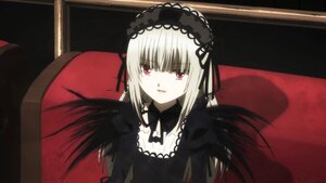 Rating: Safe Score: 0 Tags: 1girl :d bangs black_ribbon black_wings dress frills hairband image long_hair long_sleeves looking_at_viewer red_eyes silver_hair smile solo suigintou wings User: admin