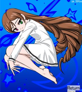 Rating: Safe Score: 0 Tags: 1girl barefoot brown_hair character_name copyright_name dress drill_hair frills full_body green_eyes heterochromia image long_hair long_sleeves looking_at_viewer red_eyes solo star_(symbol) suiseiseki very_long_hair white_dress User: admin