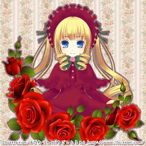 Rating: Safe Score: 0 Tags: 1girl blonde_hair blue_eyes bonnet capelet drill_hair flower image long_hair looking_at_viewer pink_flower pink_rose red_capelet red_flower red_rose rose shinku solo twin_drills User: admin